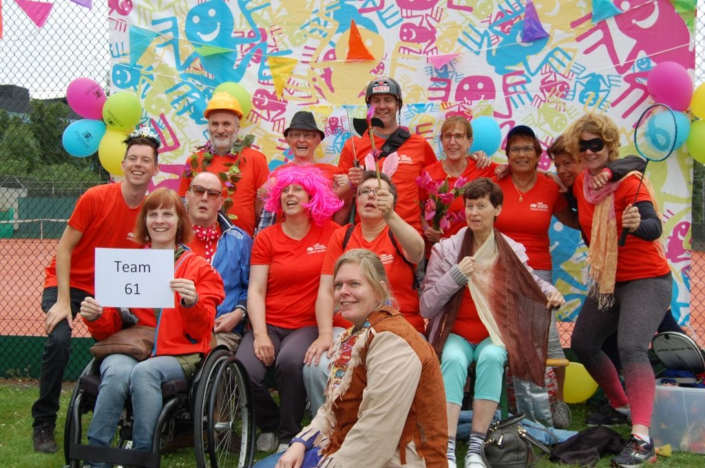 Team deelnemers tijdens de Prokkelsterrenslag