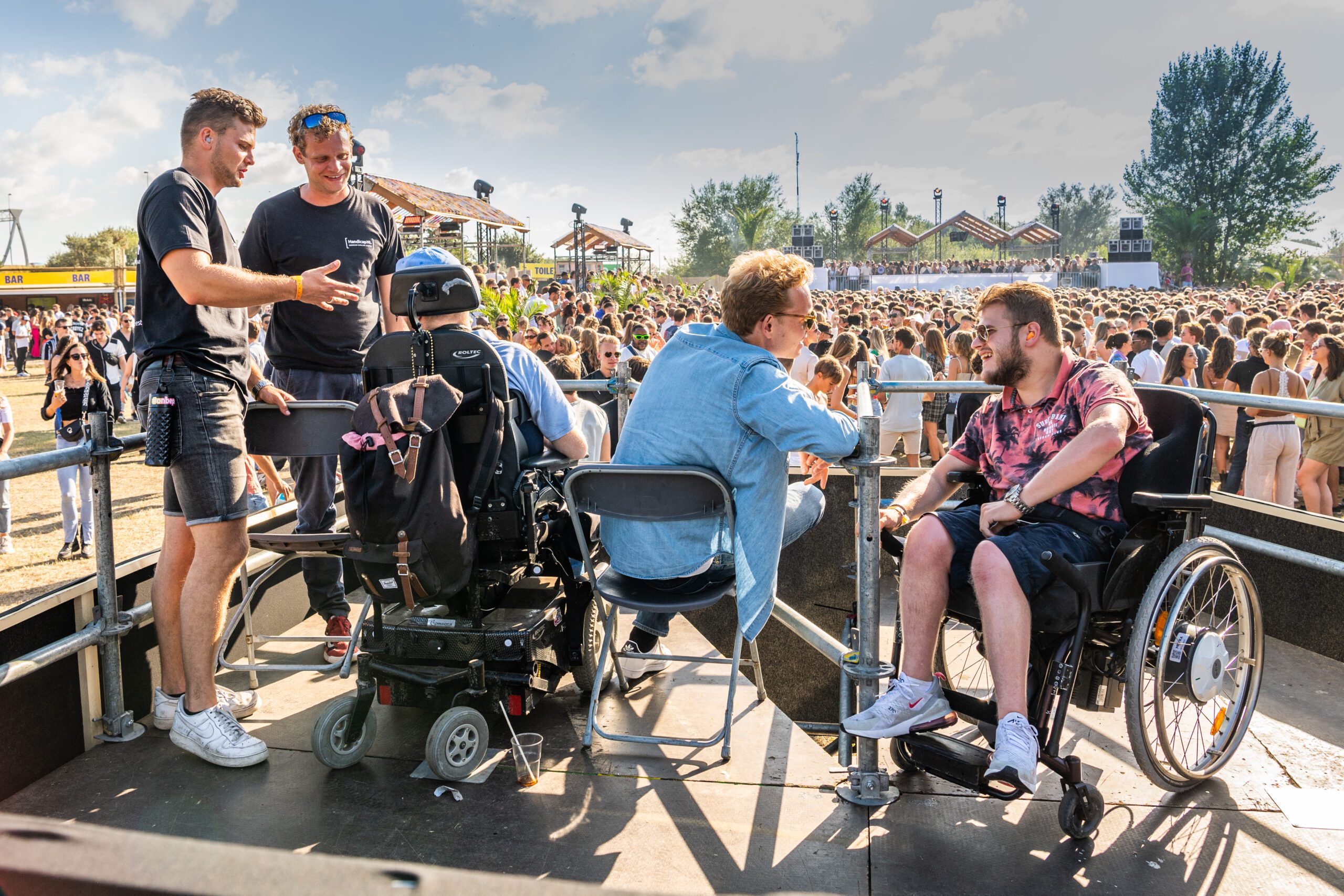 Een van de faciliteiten tijdens het Straf_Werk Festival was de rolstoelramp.